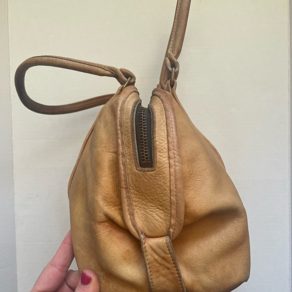 VTG 80s 90s COACH Satchel Purse Handbag Tan Leather Dr Bag 5731 Distressed - Picture 2 of 10